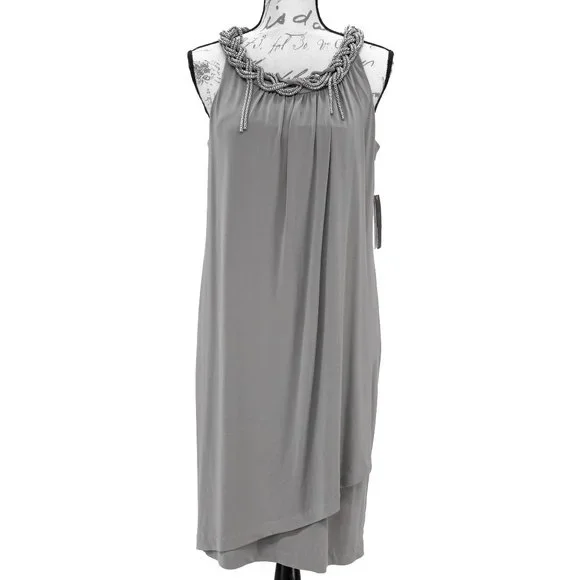 Donna Ricco Dresses | 1467-Donna Ricco Halter Dress | Color: Gray | Size: 8 | Myrnaclosetwear's Closet